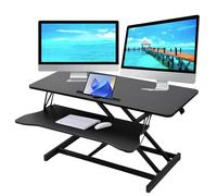 Convertidor de Escritorio de 38", Elevador de Altura Ajustable para Trabajar Sentado o de pie, estación de Trabajo para 2 monitores y portátil, estación de Trabajo de pie para Oficina en casa