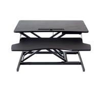 Convertidor de escritorio de pie ajustable en altura con bandeja de teclado desmontable, elevador ergonómico de mesa de oficina para laptop y monitor, uso doméstico u oficina