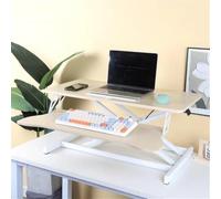 Convertidor de Escritorio de pie con Bandeja para Teclado, Elevador de Altura Ajustable para computadora portátil y Monitor Individual, Espacio de Trabajo para Oficina en casa (25.6 * 15.7in)