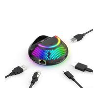Convertidor de estación de muelle Switch 2 5 en 1 con salida 4K y efectos RGB para juegos multifunción