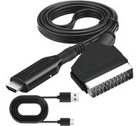 Convertidor de euroconector a H-DM-I, adaptador todo en uno, cable de alimentación USB HD 720p/1080p, Plug and Play, para HDTV, reproductor de DVD, monitor, proyector STB, VHS, Xbox, PS2, PS3, Sky