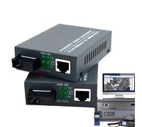 Convertidor de fibra Gigabit - Módulo transceptor LC monomodo de velocidad Fast Ethernet, unidades convertidores multimedia a mini fibra | Solución de red de alto rendimiento, dispositivo compacto