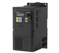 Convertidor de frecuencia 0,75 kW 220 V 1 fase a 3 fases VFD con PLC y PID integrados para bombas, ventiladores, máquinas CNC, máquinas herramientas, carcasa negra compacta