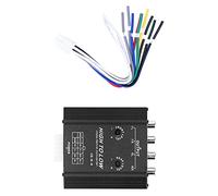 Convertidor de impedancia de 4 canales de 12 V para altavoces a con aislamiento de ruido, interruptor de retardo y filtrado de audio de alta fidelidad para amplificadores y subwoofers de automóvil