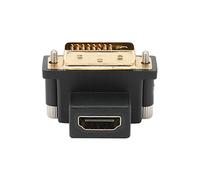 Convertidor de Interfaz Multimedia HD a DVI con Codo Superior de 90°, Diseño Que Ahorra Espacio para Conectar Computadoras Portátiles a Monitores DVI, ABS de Alto Rendimiento y Materiales