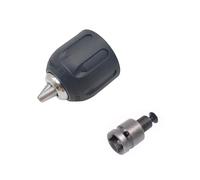 Convertidor de mandril de taladro sin llave preciso de 0,8-10mm adaptador de cambio rápido de rosca de 3/8 "- 24UNF vástago SDS-Plus hexagonal de 1/4" (Color : Chuck and Adapter)