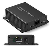 Convertidor de Medios 1000BASE-T1 a 1000BASE-TX | Convertidor Ethernet Automotriz 2-Hilos (BroadR-Reach) | Compatible IEEE | 1000Mbps | con Cable UTP + Fuente 12V | para Pruebas & Diagnóstico ECU