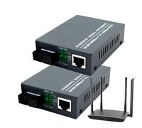Convertidor de medios: adaptador de fibra Gigabit monomodo, módulo transceptor LC puente de red con velocidad de detección automática, carcasa de metal compacta, transferencia de datos estable, ideal