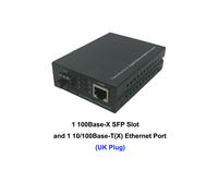 Convertidor de medios de fibra óptica de alta velocidad JHA-TECH 10/100Base-TX a 100Base-FX con 1 ranura