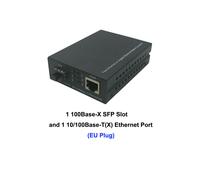 Convertidor de medios de fibra óptica de alta velocidad JHA-TECH 10/100Base-TX a 100Base-FX con 1 ranura