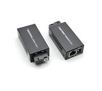 Convertidor de Medios de Fibra Óptica Gigabit de 1 Par, Transceptor Óptico de 100/1000 Mbps, Conmutador Ethernet SC A RJ45, 20 , Enchufe