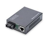 DIGITUS Professional Media Converter, Fast Ethernet, RJ45 a SC, multimodo, hasta 2 km