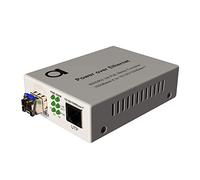 Convertidor de medios Ethernet LC Gigabit Ethernet de modo único de fibra PoE - Suministra energía IEEE 802.3 PoE y PoE+ PSE y extiende la distancia sobre fibra hasta 20 km (12.42 millas) - Puerto LAN