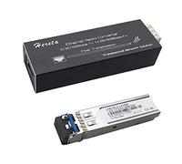 Convertidor de Medios Gigabit Ethernet, Convertidor de Medios, 10/100/1000Base-Tx RJ45 a 1000Base-LX SFP, Monomodo Dual LC Fibra Óptica, 1310nm, hasta una Distancia de 20 km