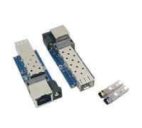Convertidor de medios Mini RPOE 1,25G ranura for convertidor de medios módulo transceptor SFP 5V -24cDC entrada RJ45 interruptor de fibra Ethernet(2pcs with lc5km)
