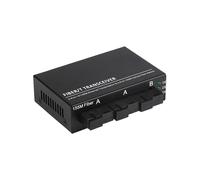 Convertidor de Medios Ópticos de 20 , 3 Fibras, 2 RJ45, Conmutador Óptico Ethernet 10/100M, 3F2E, Monomodo SC, Dúplex, Enchufe Europeo