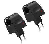 Convertidor de Pared a Coche 12V 1A, Adaptador Mechero Coche Enchufe EU 240V CA a 12V CC, para Mini Nevera, GPS, Purificador, Máx. 10W con Protección, Adaptateur Allume Cigare Secteur