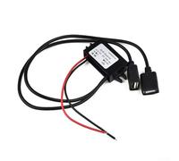 Convertidor de paso IP68 impermeable doble cargador USB de 12 V a 5 V 3 A CC convertidor para coche, barco, caravana, motocicleta, ancho 8-23 V, módulo reductor de voltaje de entrada