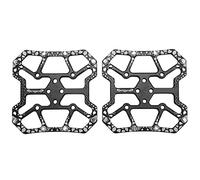 Convertidor de Pedal sin Clip para Bicicleta, Adaptador de Plataforma de Pedal para Bicicleta, Adaptador de Pedal Plano de aleación de Aluminio con Tacos Antideslizantes para b (Negra)