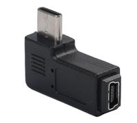 Convertidor de pines a USB - Convertidor de datos de ángulo recto de 90° | Conector de carga USB hembra de 5 pines para portátil, PC, monitor, smartphone, tableta, cámara, viajes, uso en coche y