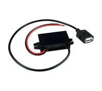 Convertidor de Potencia for Coche de 12V, 24V a 5V, 3A, Mini Adaptador de Salida USB, Fuente de alimentación de Voltaje Reductor, DC-DC con protección inversa(Single Female USB)