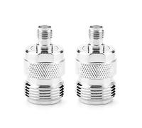 Convertidor de pruebas Adaptador RF Tipo N a Adaptador SMA Kit de conector coaxial 2pcs SMA Hembra para CCTV con impedancia 50Ω para equipos de radio móviles