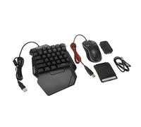 Convertidor de ratón de teclado, USB con cable de baja latencia con bajo nivel de ruido Plug and Play Teclado mecánico con una sola mano para juegos móviles