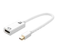 Convertidor De Rayo Adaptador Mini DisplayPort a Mini DP (Compatible con Thunderbolt) a convertidor 4Kx2K Chapado en Oro Adecuado para MacBook Pro Muelle Tipo C (White, One Size)