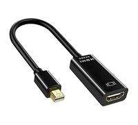 Convertidor De Rayo Adaptador Mini DisplayPort a Mini DP (Compatible con Thunderbolt) a convertidor 4Kx2K Chapado en Oro Adecuado para MacBook Pro Muelle Tipo C (Black, One Size)