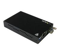StarTech Conversor de Medios de Cobre a Fibra Gigabit Ethernet Monomodo LC 10 km Negro