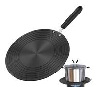 Convertidor de sartén de inducción, disco de protección de utensilios de cocina con asa, adaptador de placa de inducción de precisión, bandeja difusora para amantes