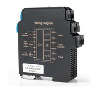 Convertidor de señal DC24V DC 4-20mA 0-10mA a 0-10V 0-5V Aislador de señal analógica 1 en 1 Out 1 In 2 Out Aislador de señal de tensión y corriente (1 In 1 Out,0-10V)