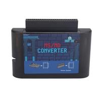 Convertidor de Tarjetas de Juego de MS a MD para Mega Drive y Genesis, Game Video Cassette Converter. (Negro Transparente)