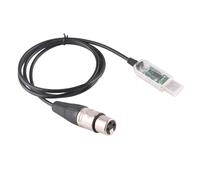 Convertidor de USB a Serie Adaptador de Interfaz USB a DMX DMX512 FTDI FT232RNL Chip RS485 convertidor Serial LED Control de luz de Escenario Cable Giratorio LED(1.8m)