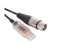 Convertidor de USB a Serie Adaptador de Interfaz USB a DMX LED DMX512 Ordenador PC Controlador de iluminación de Escenario atenuador(1.0m)