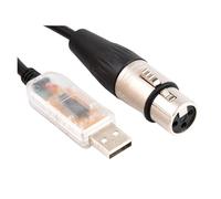 Convertidor de USB a Serie Cable de Control RS485 a DMX, Cable de Interfaz USB a DMX, Conector XLR DMX512, Adaptador, convertidor, Cable de iluminación de Escenario(16ft)
