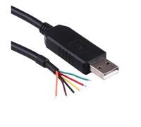Convertidor de USB a Serie FTDI USB a RS485 Cable convertidor de Extremo Conector cableado Pinout Cable Compatible USB-RS485-WE-1800BT(Black Shell 6 Wires)