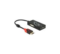 Convertidor de video - DELOCK - DisplayPort a HDMI/VGA/DVI - HD/4k Listo - Resolución 3840x2160 - Negro