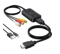Convertidor de vídeo, HD 1080P a AV para adaptador RCA, convertidor de señal compuesta para TV, DVD, proyector, audio, transmisión de vídeo, compacto