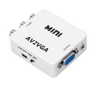 Convertidor de Vídeo Ligero, Adaptador AV a VGA para Fácil Transmisión de Vídeo de Ordenador a TV con Cable de Datos