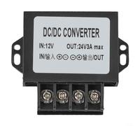 Convertidor de voltaje de 12 V a 24 V CC, regulador de 3 A para estéreos de coche, sistemas de energía solar y proyectos de bricolaje con protección contra sobrecorriente