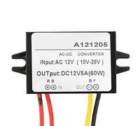 Convertidor de voltaje descendente DC 12V, convertidor AC 10 28V a DC 12V, módulo de alimentación reductor de CA DC (5A)
