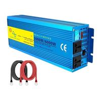 Convertidor de Voltaje Inversor Onda Sinusoidal Pura 6KW Adaptador Transformador Potencia 24 V/12 V CC A 220 V CA Convertidor Motor Doméstico Enchufe Universal(12V220V 6000W)
