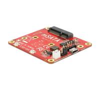 Convertidor DeLock 62648 Micro-USB a mSATA 6 Gbps Negro Rojo Raspberry Pi