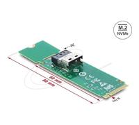 Convertidor Delock M.2 Key M a SFF-8654 4i PCIe 4.0 NVMe
