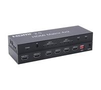 Convertidor Digital, Matriz de conmutación Cuatro entradas y Dos Salidas con resolución HD 4K60HZ Salida 4X2 Divisor Matriz 4x2