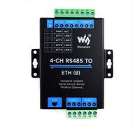 Convertidor Ethernet RS485 a ETH de 4 canales aislado industrial compatible con Modbus/MQTT/JSON, diseño de carril DIN industrial