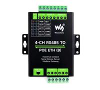 Convertidor Ethernet RS485 a POE ETH de 4 canales con aislamiento industrial de Waveshare