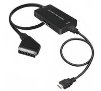 Convertidor Euroconector a HDMI Con Interruptor 720p/1080p - Adaptador Para Monitor de TV, Proyector - Compatible Con Reproductor DVD, VHS, STB y Xbox