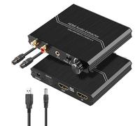 Convertidor Extractor de Audio HDMI 2.0, 4K 60Hz HDMI a HDMI + Toslink óptico SPDIF + Salida de Audio RCa R/L de 3,5 Mm con Control de Volumen YUV ARC HDR10 (AY114) para PS5/Blu-ray/DVD/para Xbox